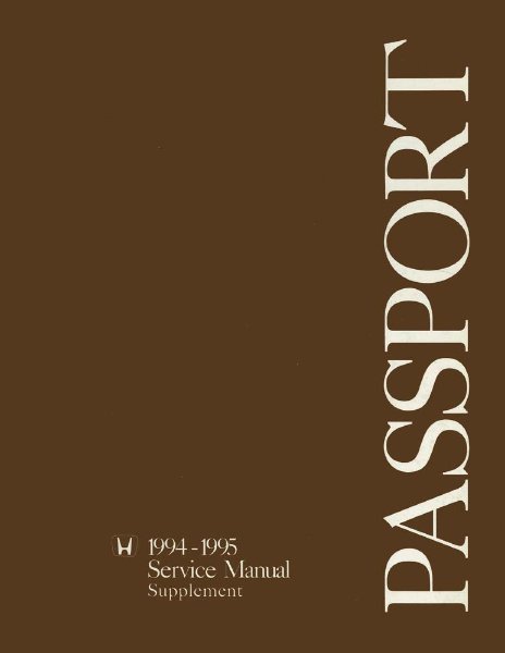 1994–1995 Honda Passport Factory Shop Service Manual