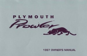 1997 Plymouth Prowler Owner's Manual