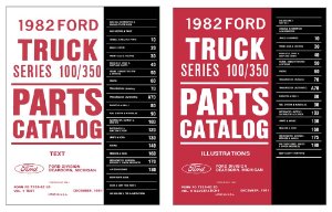 1982 Ford Truck F-150, F-250, F-350 Parts Book