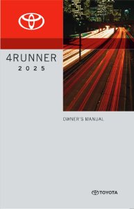 2025 Toyota 4Runner Owner's Manual