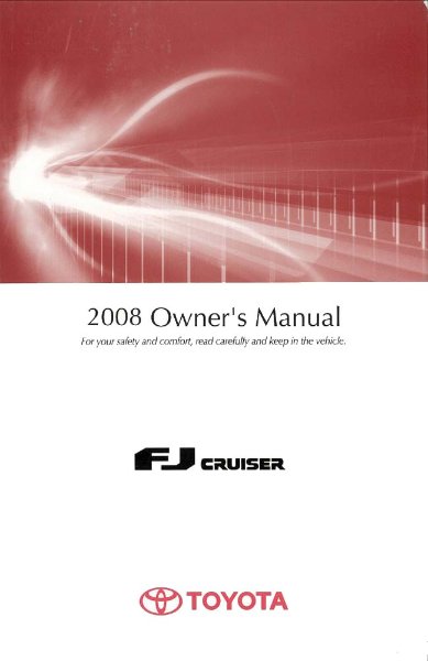 2008 Toyota FJ Cruiser Owner's Manual