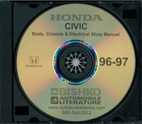 1996-97 HONDA CIVIC Body, Chassis & Electrical Service Manual w/CVT Supp sample image