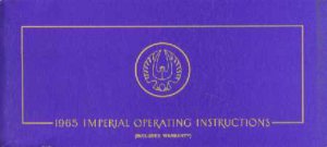 1965 Chrysler Imperial Owner's Manual