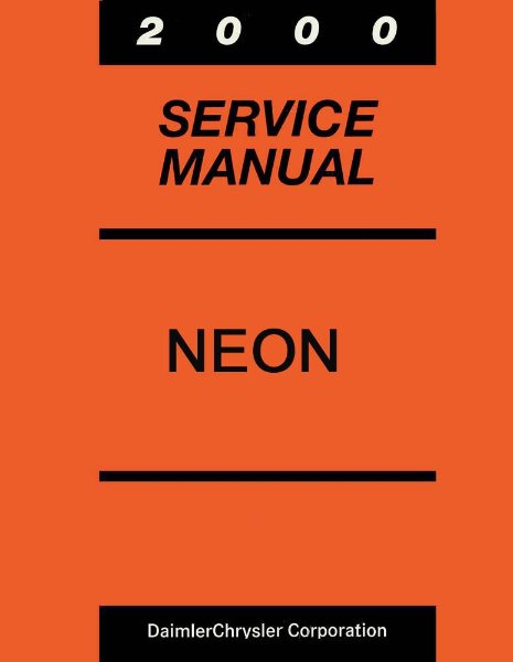 2000 Dodge Neon Factory Shop Service Manual