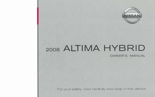 2008 Nissan Altima Hybrid Owner's Manual