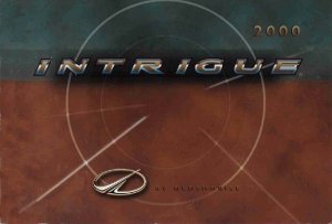 2000 Oldsmobile Intrique Owner's Manual