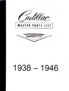 1938–1946 Cadillac All Models Parts Book