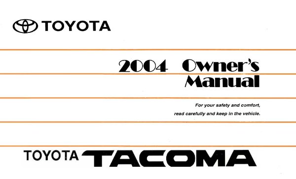 2004 Toyota TACOMA Owner's Manual