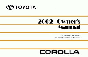 2002 Toyota Corolla Owner's Manual