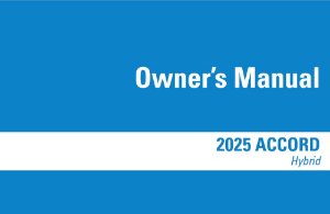 2025 Honda Accord Hybrid Owners Manual User Guide