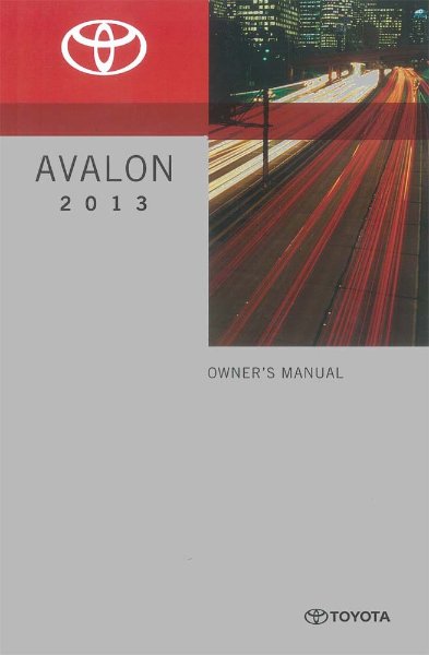 2013 Toyota Avalon Owner's Manual