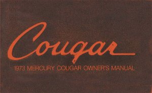 1973 Mercury Cougar Owner's Manual