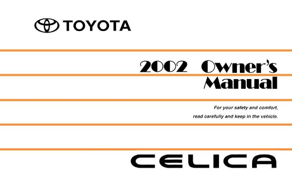 2002 Toyota CELICA Owner's Manual