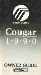 1990 Mercury Cougar Owner's Manual