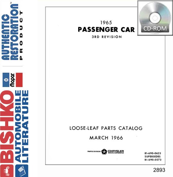 1965 Mopar Chrysler Dodge Desoto Plymouth Parts Numbers Book List PDF Interchange