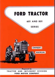 1957–1962 Ford 601 & 801 Tractor Owner's Manual