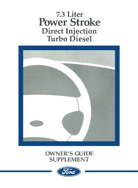 2000 Ford 7.3L DI Turbo Diesel Owner's Manual