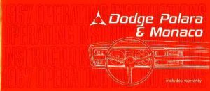 1967 Dodge Polara, Monaco Owner's Manual