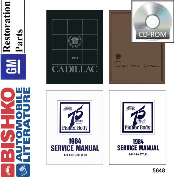 1984 Cadillac ALL MODELS FISHER BODY Factory Shop Service Manual