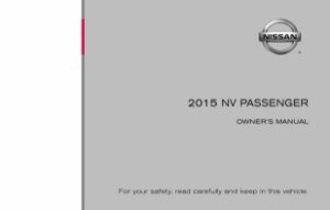 2015 Nissan NV Passenger Owner's Manual