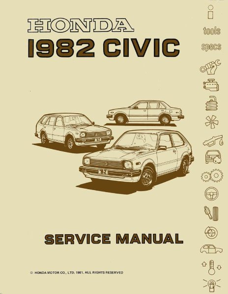1982 Honda Civic Factory Shop Service Manual