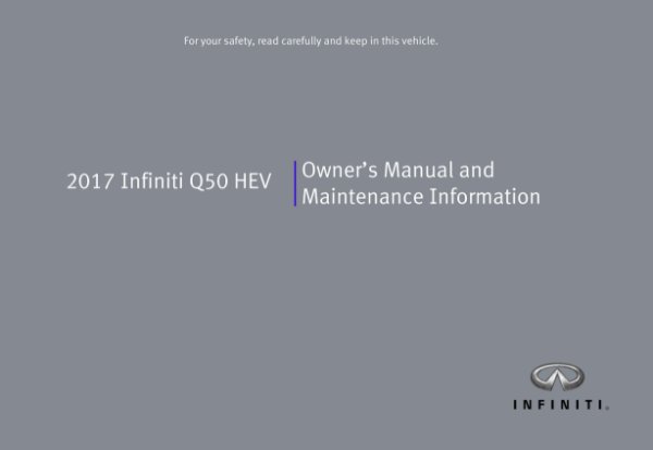 2017 Infiniti Q50 HEV Owner's Manual