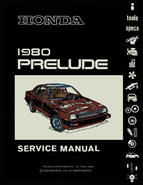 1980 Honda Prelude Factory Shop Service Manual
