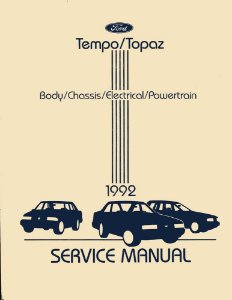 1992 Ford Tempo, Topaz Factory Shop Service Manual