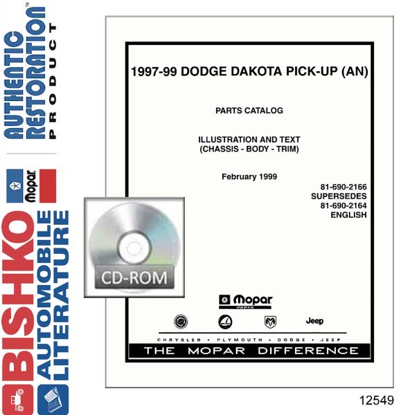 1997 1998 1999 Dodge Dakota Parts Numbers List Guide PDF Catalog Interchange