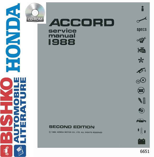 1988 Honda Accord Factory Shop Service Manual