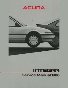 1986 Acura Integra Factory Shop Service Manual