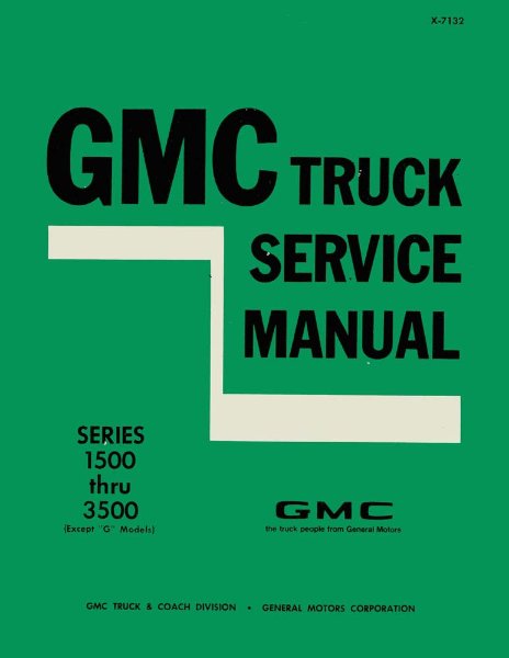 1971 GMC 1500-3500 Truck Shop Service Repair Manual