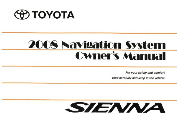 2008 Toyota Sienna Owner's Manual