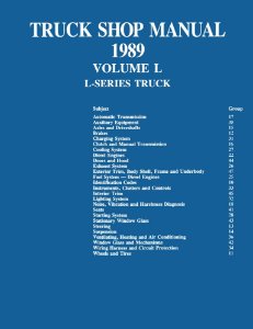 1989 Ford L-Series Truck Factory Shop Service Manual