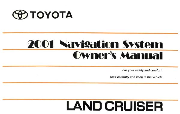2001 Toyota Land Cruiser Owner's Manual