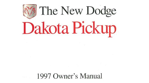 1997 Dodge Dakota Owner's Manual