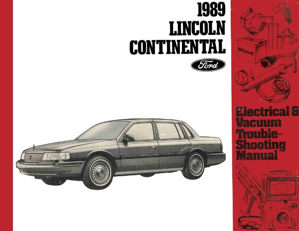 1989 Lincoln Continental Wiring Diagrams Manual