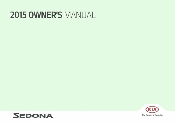 2015 Kia Sedona Owner's Manual