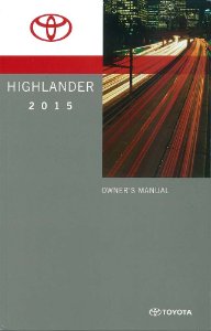 2015 Toyota Highlander Owner's Manual