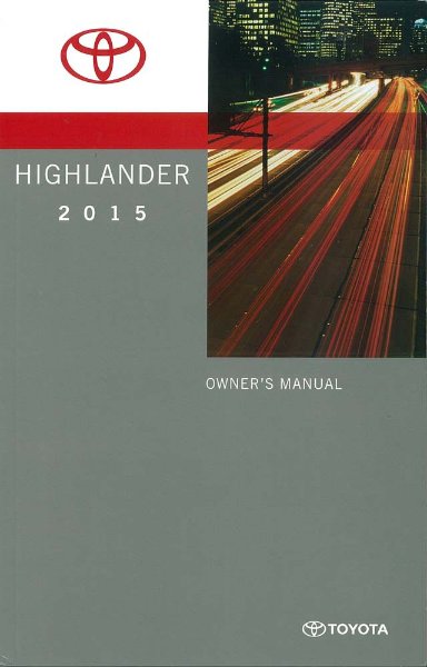 2015 Toyota Highlander Owner's Manual