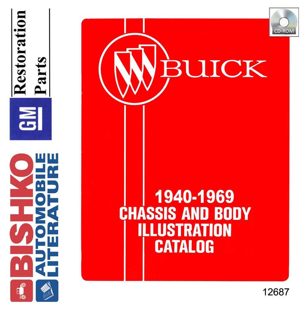 1940-1969 Buick Parts Numbers Book PDF List Guide Interchange Drawing