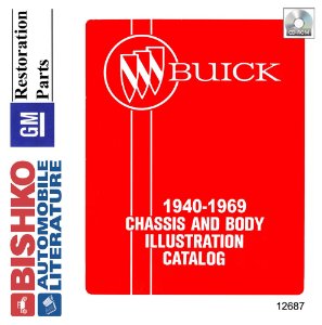 1940-1969 Buick Parts Numbers Book PDF List Guide Interchange Drawing