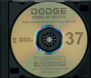 1937 Dodge Series M Truck Factory Shop Service Manual