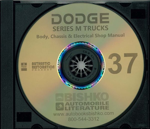 1937 Dodge Series M Truck Factory Shop Service Manual