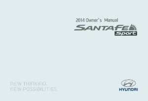 2014 Hyundai Santa Fe Sport Owner's Manual