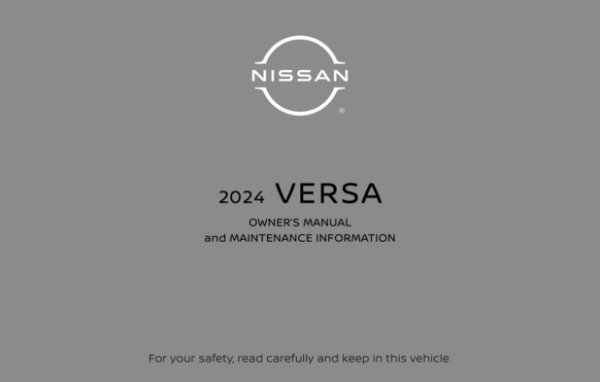 2024 Nissan Versa Sedan Owner's Manual