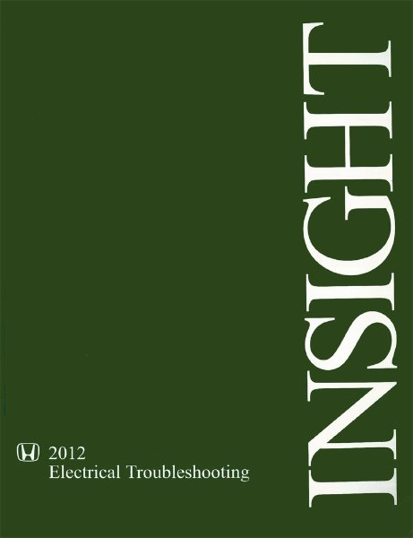 2012 Honda Insight Factory Shop Service Manual
