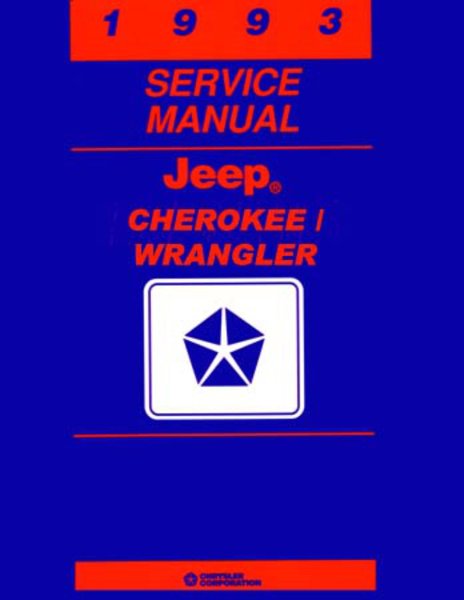 1993 Jeep Cherokee, Wrangler Factory Shop Service Manual