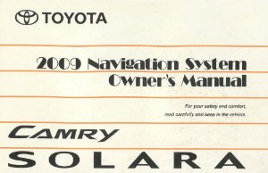 2009 Toyota Camry Solara Owner's Manual