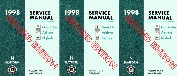 1998 Buick Skylark, Achieva, Grand Am Factory Shop Service Manual